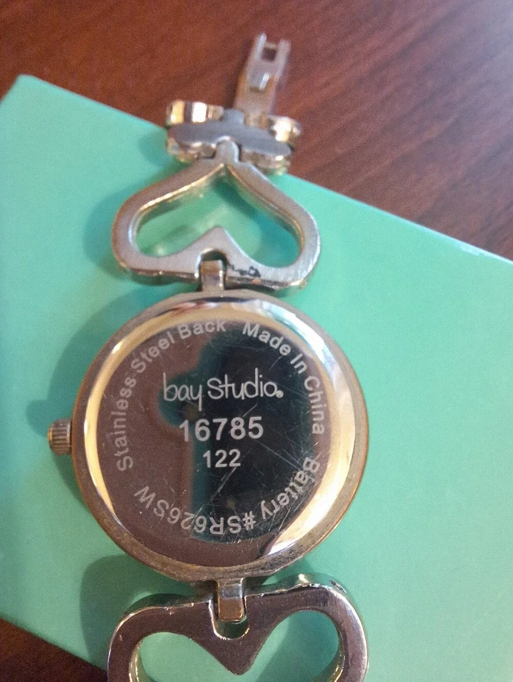 Vintage Bay Studio Silver Tone Heart Link Watch | Quartz Western Boho Chic VGC